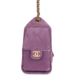 ⁦Chanel Mini 25 Hobo Bag Purple Suede⁩ – תמונה ⁦9⁩