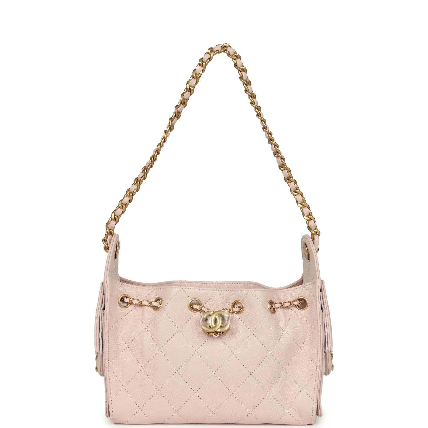 C-FN-251118-15-01 Chanel Mini 25 Hobo Bag Light Pink Caviar – תמונה 1