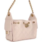 ⁦Chanel Mini 25 Hobo Bag Light Pink Caviar⁩ – תמונה ⁦2⁩