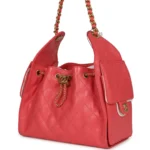 ⁦Chanel Small 25 Hobo Bag Coral Pink Caviar⁩ – תמונה ⁦5⁩