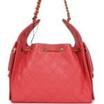 ⁦Chanel Small 25 Hobo Bag Coral Pink Caviar⁩ – תמונה ⁦6⁩
