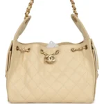 ⁦Chanel Small 25 Hobo Bag Light Beige Caviar⁩ – תמונה ⁦8⁩