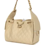 ⁦Chanel Small 25 Hobo Bag Light Beige Caviar⁩ – תמונה ⁦5⁩