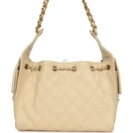⁦Chanel Small 25 Hobo Bag Light Beige Caviar⁩ – תמונה ⁦6⁩