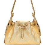 ⁦Chanel Mini 25 Hobo Bag Metallic Gold Caviar⁩ – תמונה ⁦8⁩