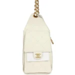 ⁦Chanel Small 25 Hobo Bag White Caviar⁩ – תמונה ⁦6⁩