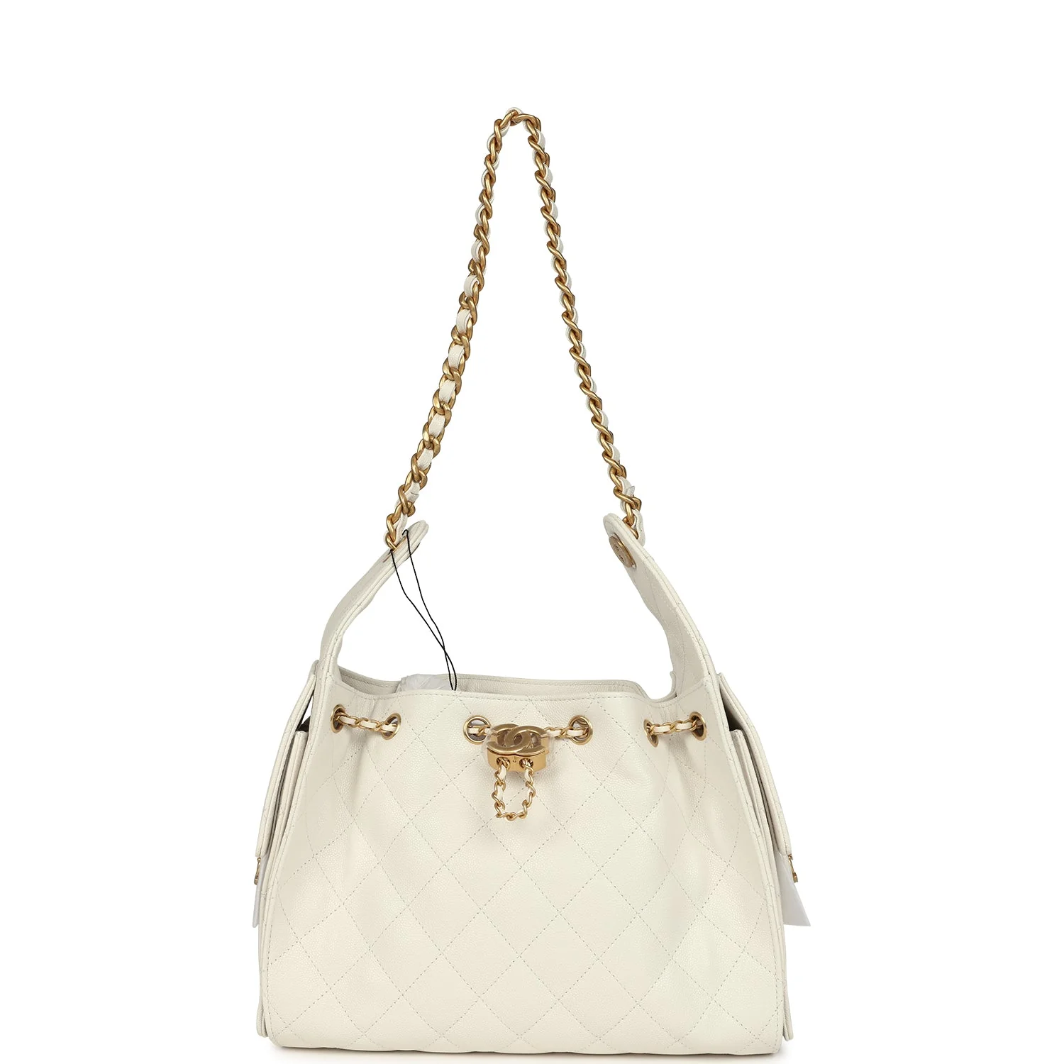 C-FN-251122-3-06 Chanel Small 25 Hobo Bag White Caviar – תמונה 1