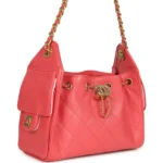 ⁦Chanel Mini 25 Hobo Bag Coral Pink Caviar⁩ – תמונה ⁦2⁩