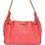 ⁦Chanel Mini 25 Hobo Bag Coral Pink Caviar⁩ – תמונה ⁦7⁩