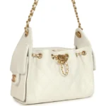 ⁦Chanel Mini 25 Hobo Bag White Caviar⁩ – תמונה ⁦2⁩
