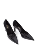 ⁦Prada Brushed-leather pumps⁩ – תמונה ⁦5⁩