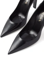 ⁦Prada Brushed-leather pumps⁩ – תמונה ⁦6⁩