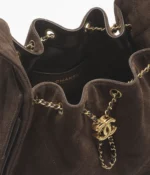 ⁦Chanel Small 25 Hobo Bag Brown Suede⁩ – תמונה ⁦2⁩