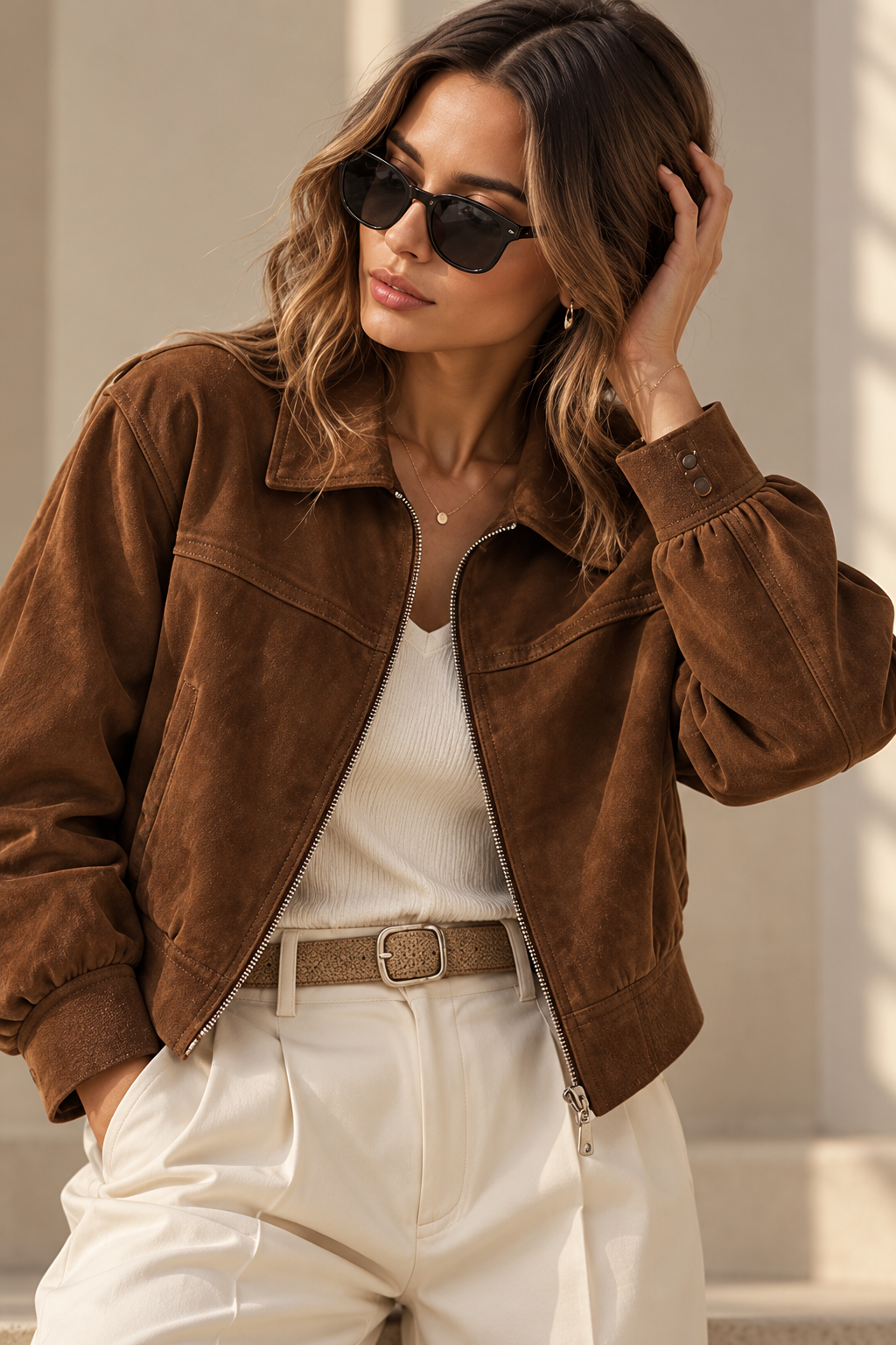 IMAGE3 ג'קט Suede Touch – תמונה 1